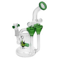 Glass Recycler Bubbler Smoking Pipes with Two Recycle Chambers (ES-GB-368)